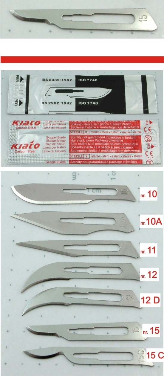 Scalpel blade for handle nr. 3 - ref.15