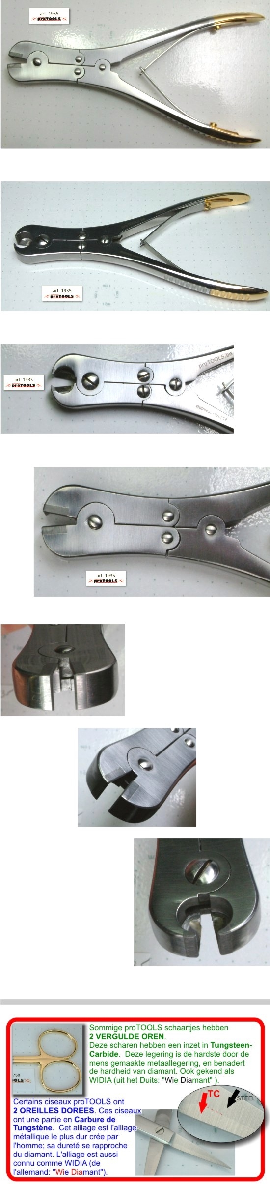 Pinces TC - Pince coupante devant - 16 cm