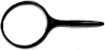 Handheld magnifier glass `B` - lens 100mm - dio: x 3